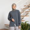 Dark Clay Knit Blouse