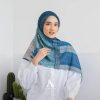 Moza Flower Blue Scarf