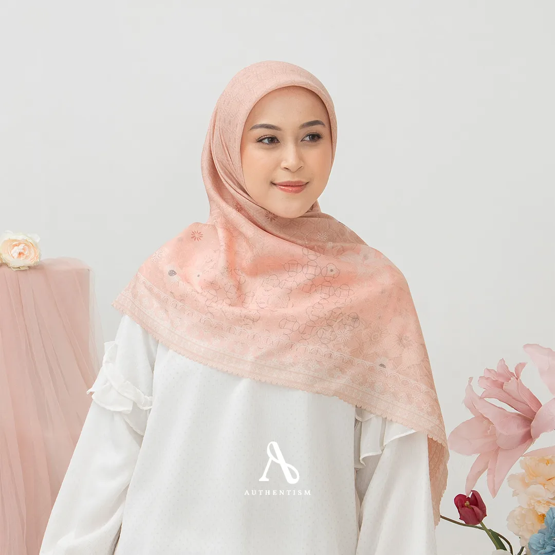 Senary Light Salmon Scarf - Syar'i