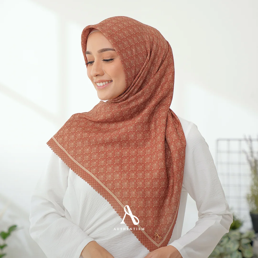 Mandala Jingga Scarf - Syar'i
