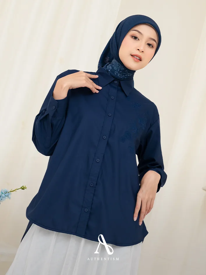 Calla Navy Ocean Shirt
