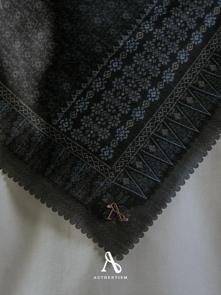 Laras Jet Black Scarf - Image 5